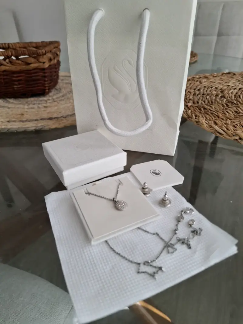Conjunto de joyería de plata con cristales - 3