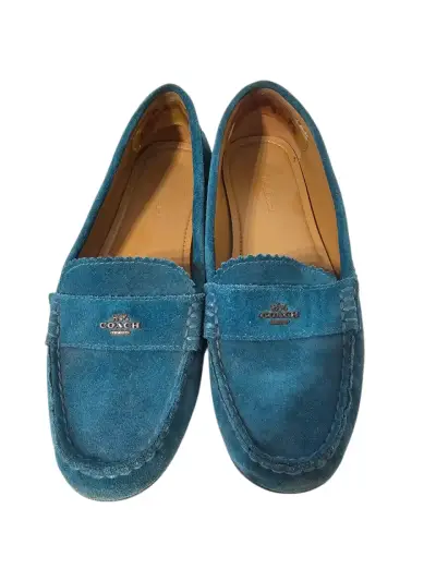 Mocasines CUERO Gamuza Azul Coach para Mujer - miniatura 1