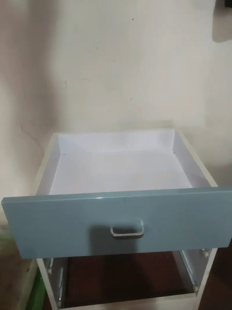 Cajonera de dos cajones blanca y azul - 3