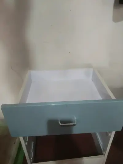 Cajonera de dos cajones blanca y azul - miniatura 3