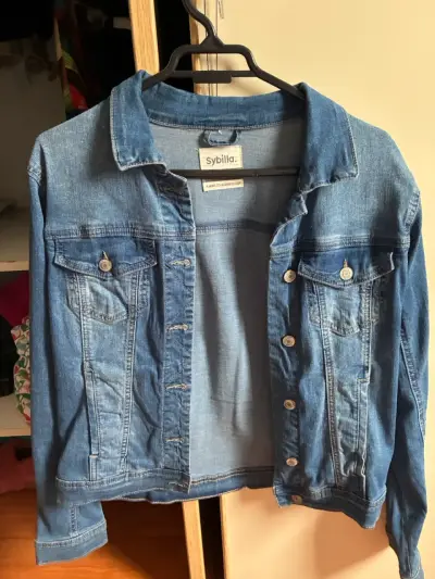 Chaqueta de mezclilla azul Sybilla para mujer - miniatura 1
