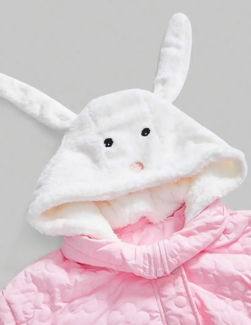 🎀 Chaqueta acolchada rosada estilo kawaii ✨ - 1