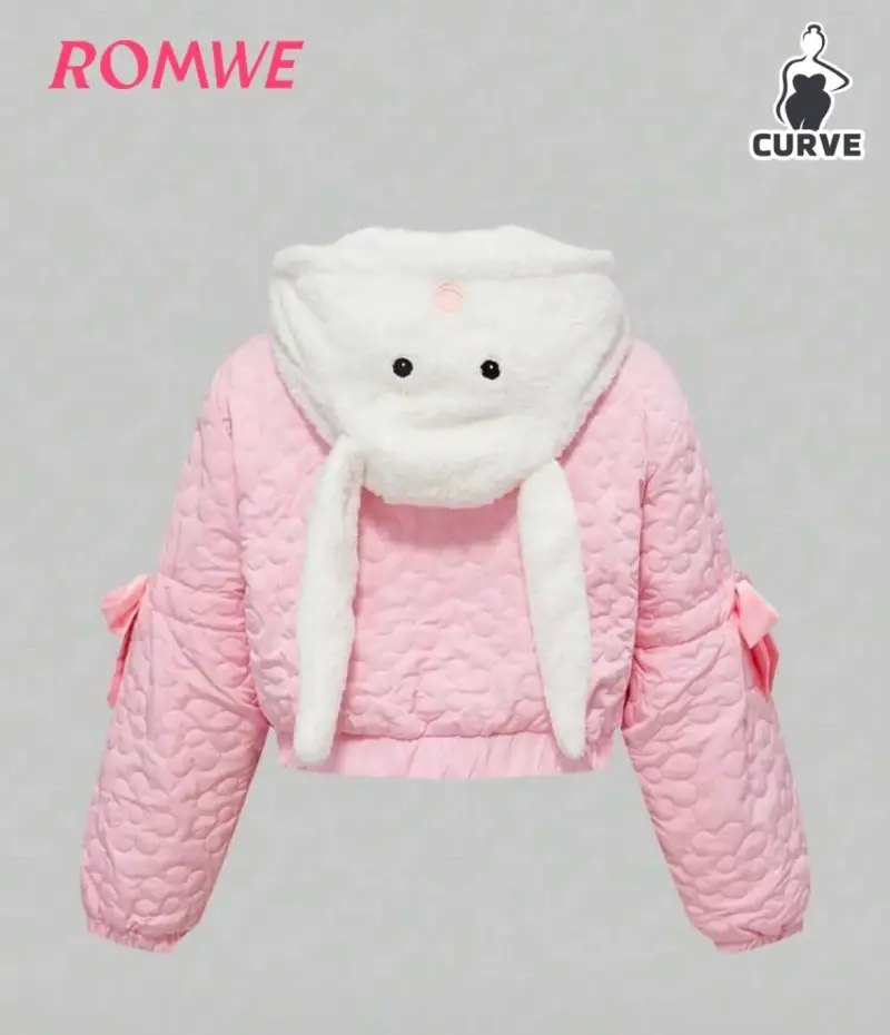 🎀 Chaqueta acolchada rosada estilo kawaii ✨ - 2