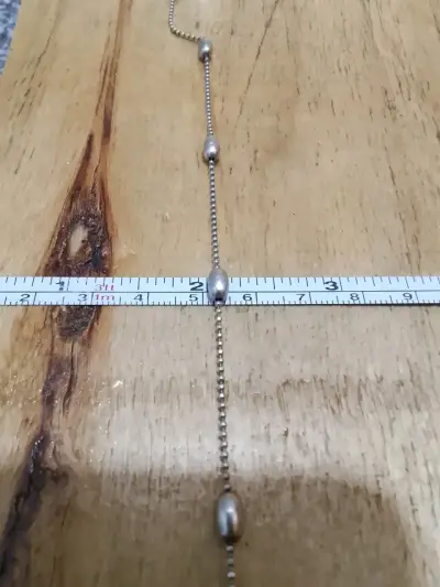 Collar de plata con diseño de esferas 45cm - miniatura 3