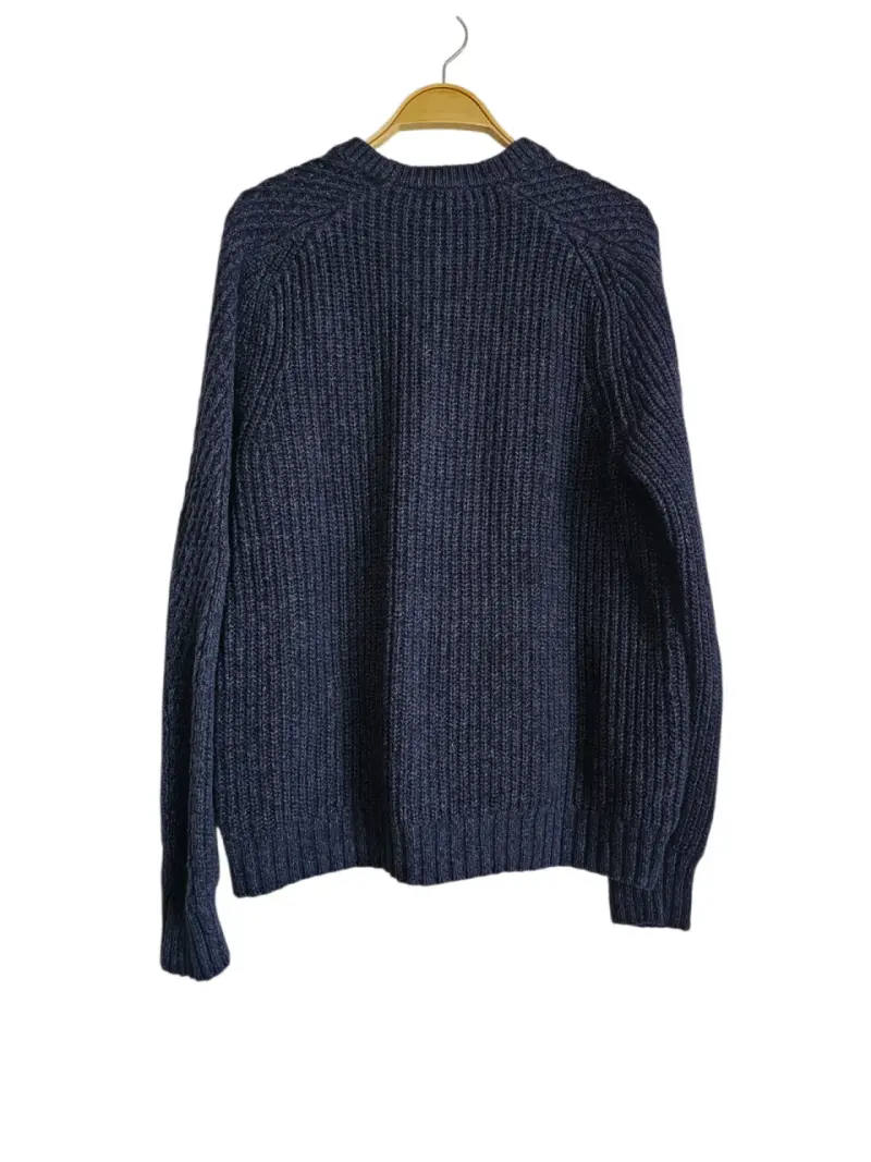 Suéter de lana azul marino para hombre - 2