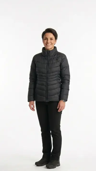 Chaqueta acolchada negra The North Face para mujer - miniatura 4