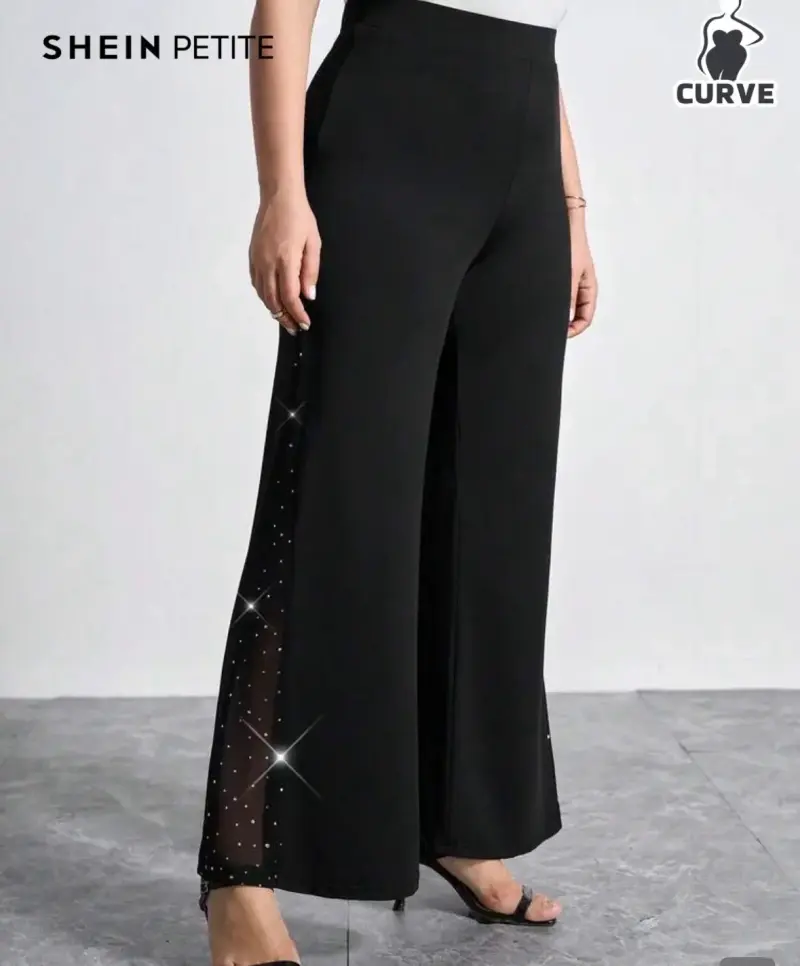 Calza negra elegante SHEIN Curve — Pierna ancha - 3