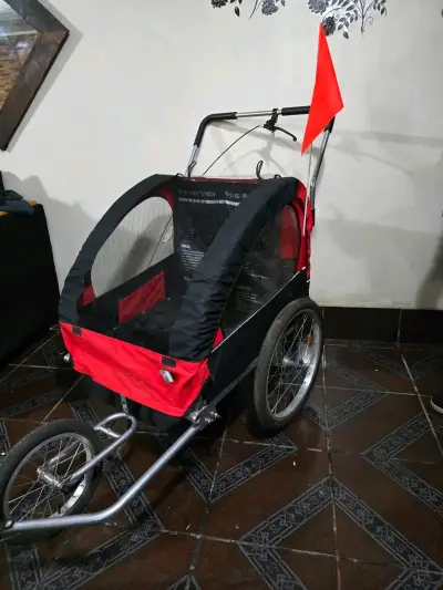 Carrito de Pase Caminata/Bicicleta Rojo y Negro - miniatura 4