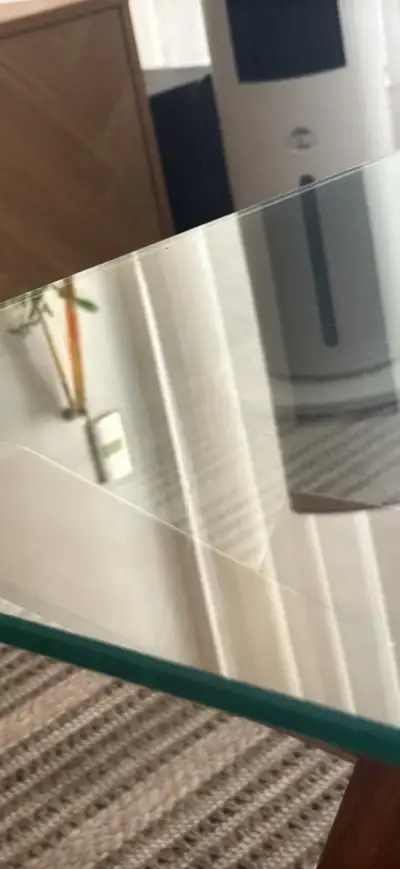 Mesa de Centro de Vidrio y Madera - miniatura 2