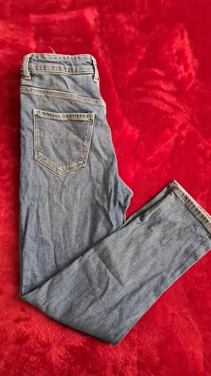 Jeans de mezclilla azul para mujer - 2