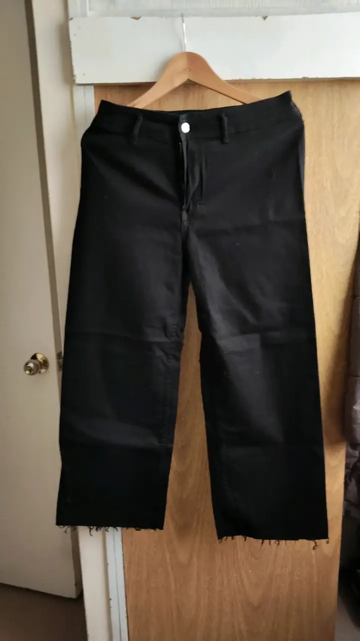 Pantalones de mezclilla negros para mujer - 1