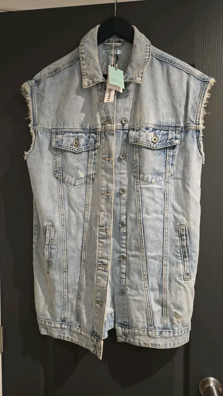 Chaleco de mezclilla sin mangas para hombre