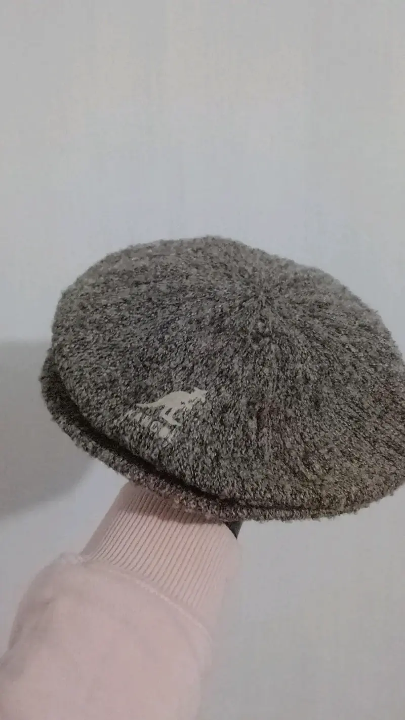 Boina de lana gris Kangol Marl Knit - 1