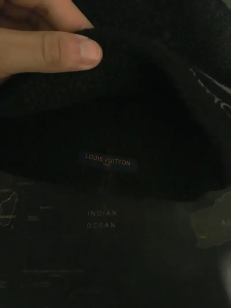 Gorro de lana negro Louis Vuitton con logo - 3