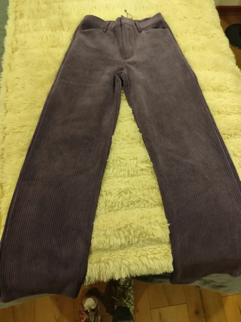 Pantalon de pana morados para mujer Zara