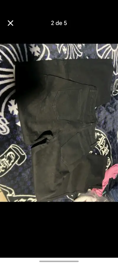 Pantalones negros acampanados para mujer - miniatura 2