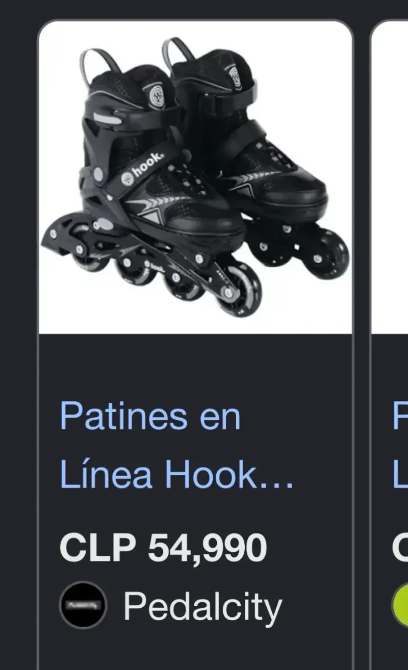 Patines en línea Hook negros ajustables - 2