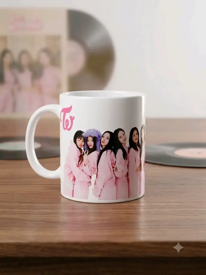 Taza de cerámica con diseño Twice