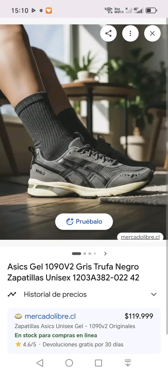 Zapatillas Asics Gel 1090V2 Gris Unisex - 1