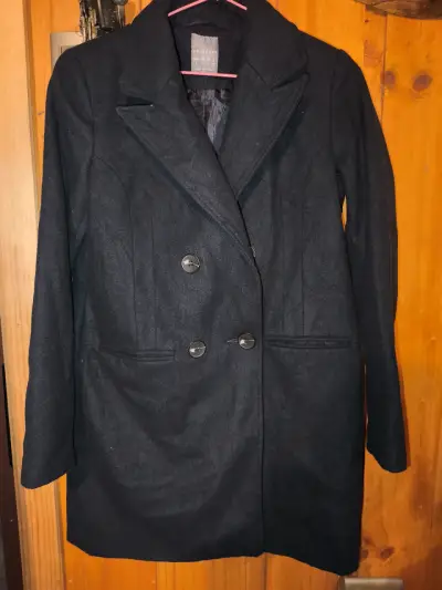 Abrigo negro de lana Primark para mujer - miniatura 1