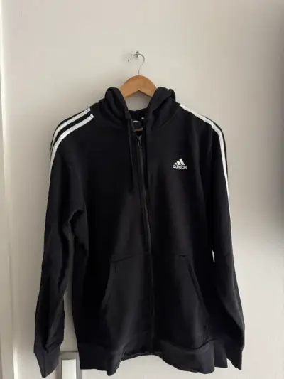 Polerón Adidas negro talla L con capucha - miniatura 1