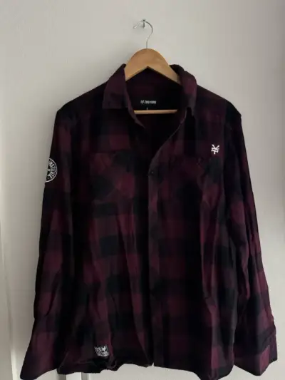 Camisa de franela a cuadros Zoo York burdeo - miniatura 1