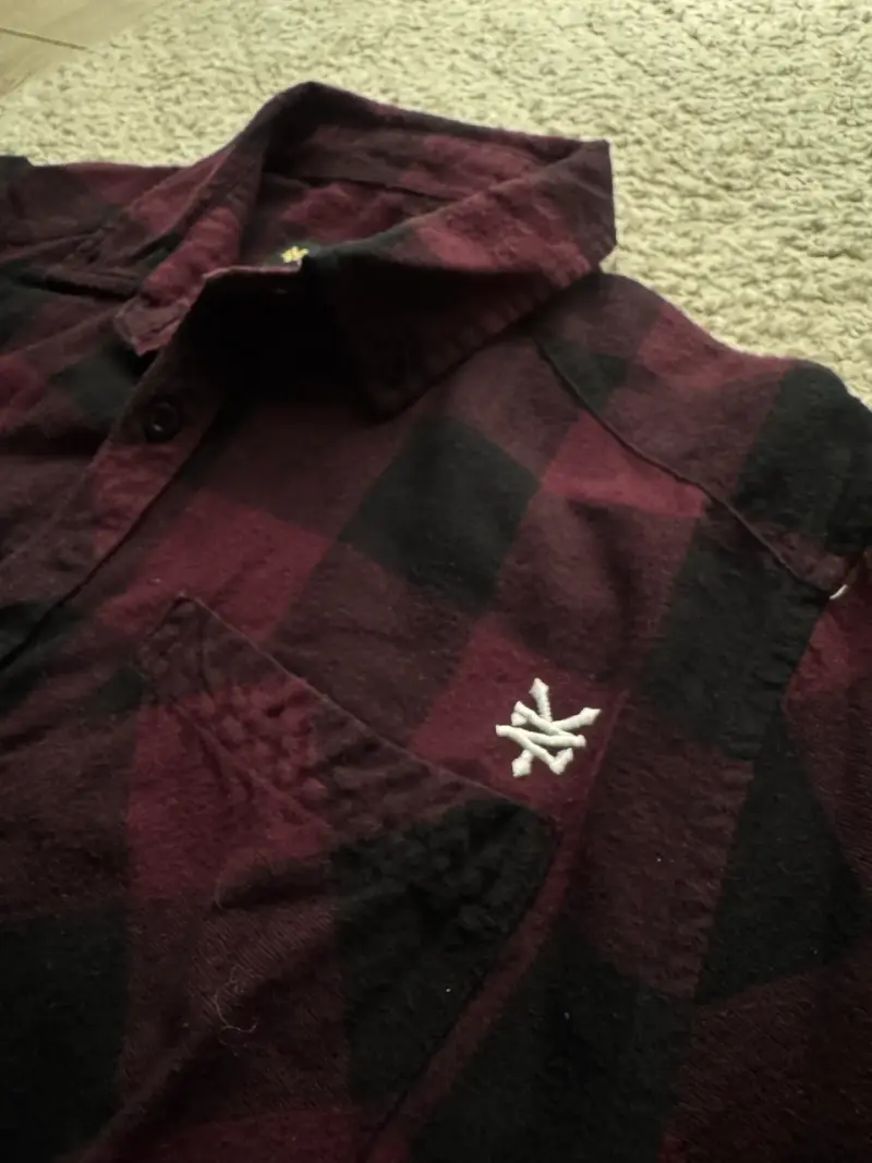 Camisa de franela a cuadros Zoo York burdeo - 3