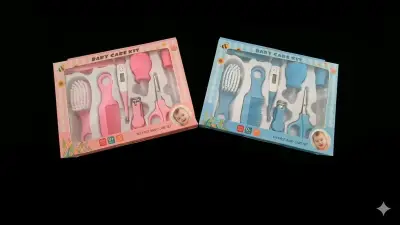 Set de cuidado para bebé en rosa y azul - miniatura 2
