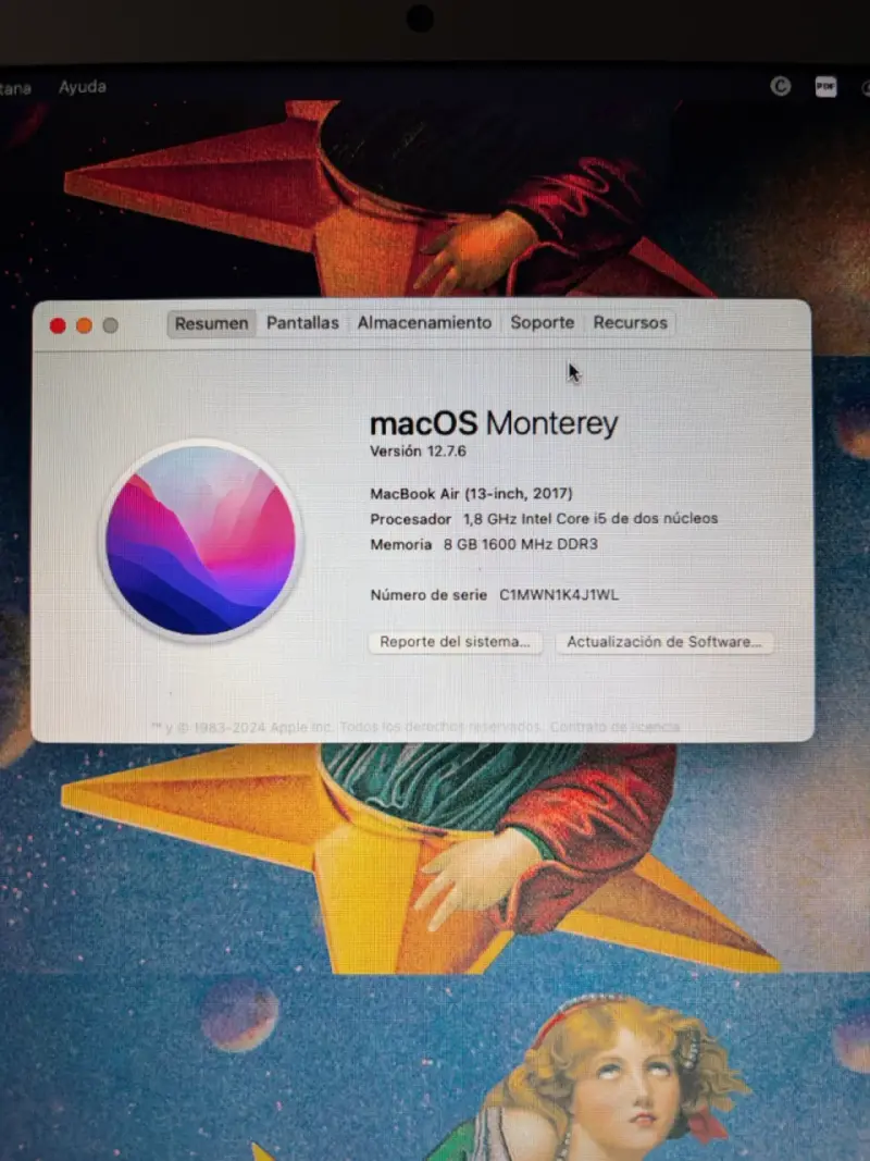 MacBook Air 13”  (2017) - macOS Monterey - 2
