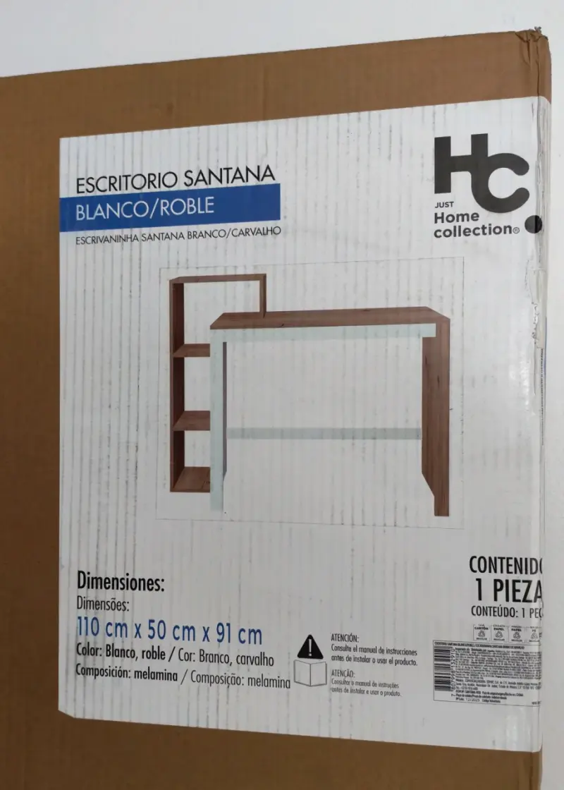 Escritorio Santana Blanco y Roble HC - 2