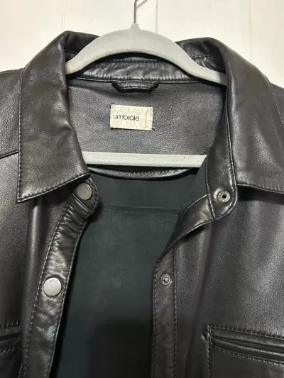 Chaqueta de cuero negra Umbrale para mujer - miniatura 2