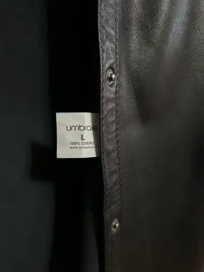 Chaqueta de cuero negra Umbrale para mujer - miniatura 3