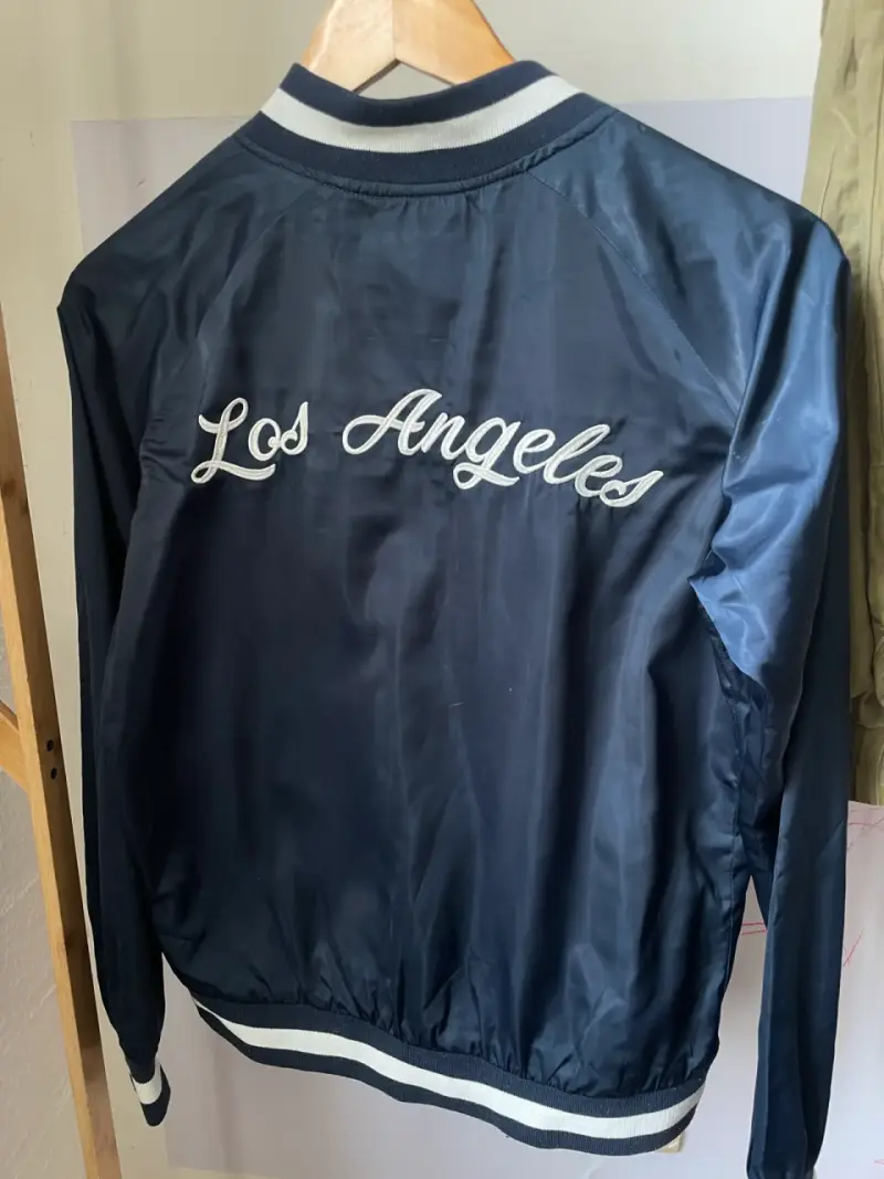 Chaqueta Bomber Azul Marino Estilo Los Ángeles - 1