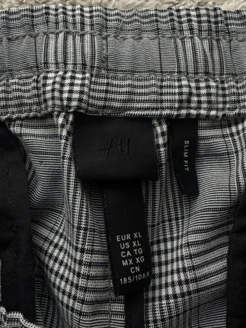 Pantalones a cuadros Slim Fit XL H&M - 2
