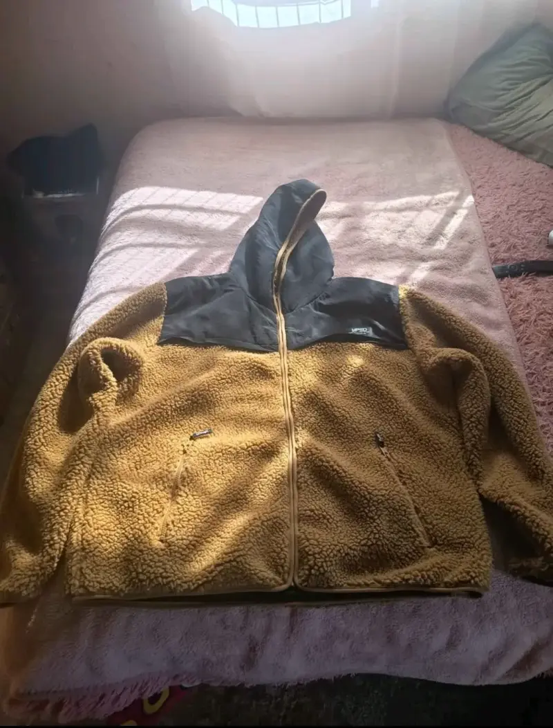 Chaqueta de lana con capucha YPSD marrón - 1