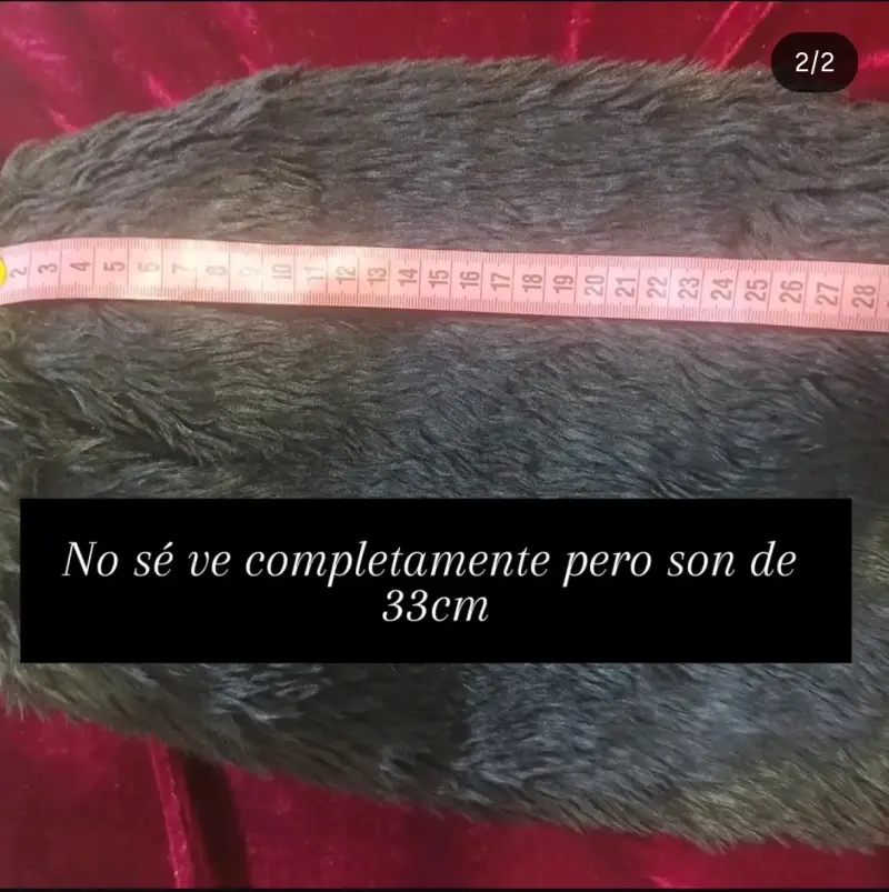 Polainas peludas negras hechas a mano - 2