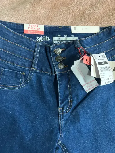 Jeans azul super push up Sybilla - miniatura 2