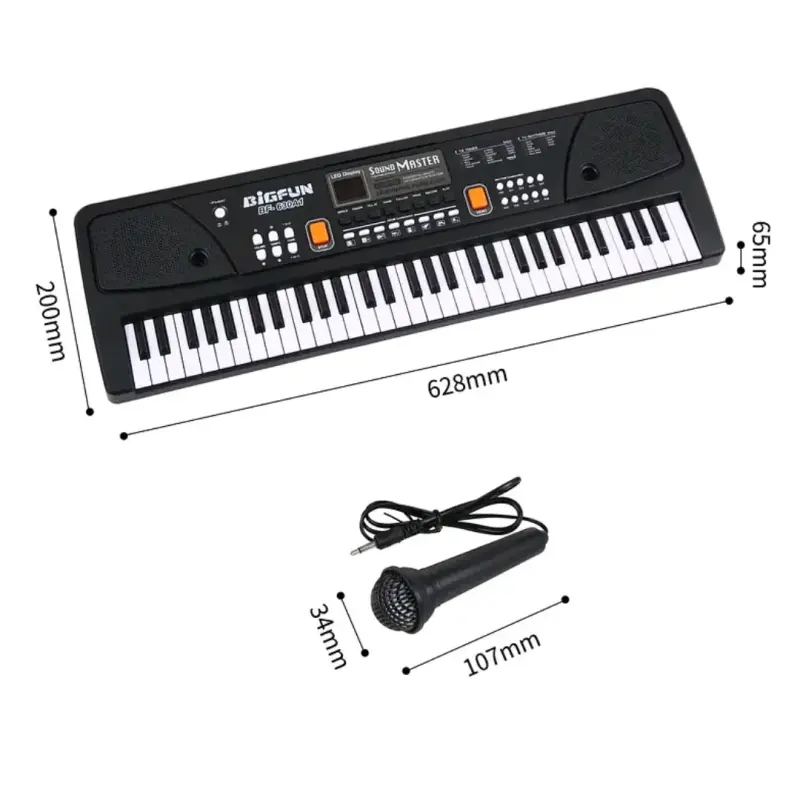 Teclado Electrónico Bigfun con Micrófono - 1
