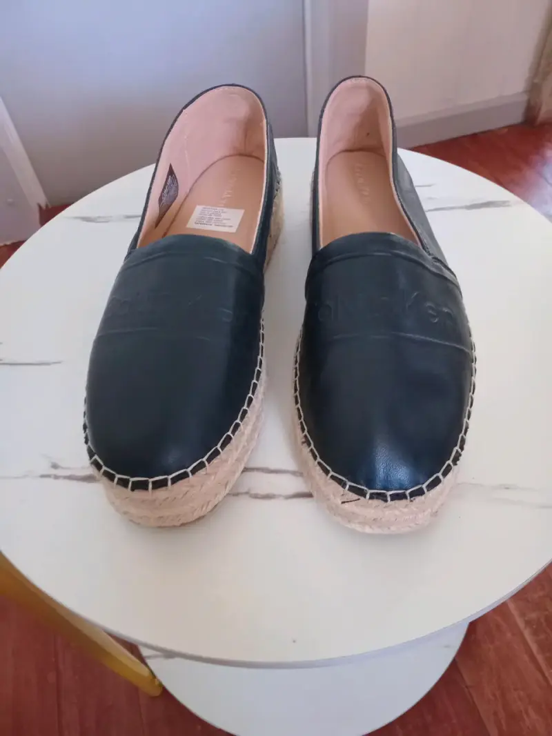 Alpargatas de cuero Calvin Klein negras - 2