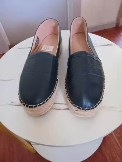 Alpargatas de cuero Calvin Klein negras - miniatura 2