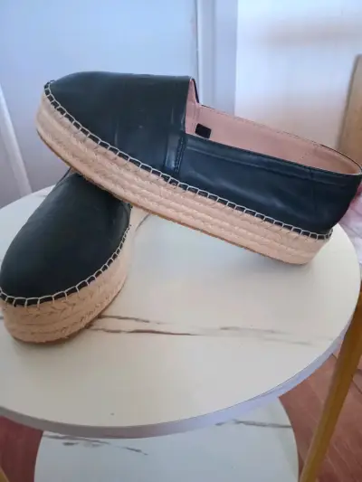 Alpargatas de cuero Calvin Klein negras - miniatura 3