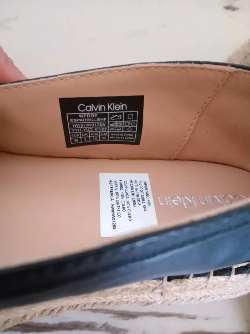 Alpargatas de cuero Calvin Klein negras - 4