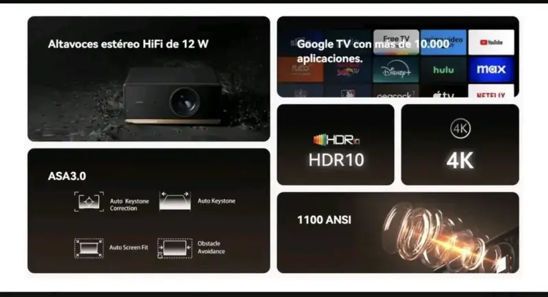 Proyector Inteligente Wanbo X5 Pro 1100 ANSI - 2