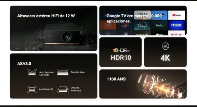 Proyector Inteligente Wanbo X5 Pro 1100 ANSI - miniatura 2