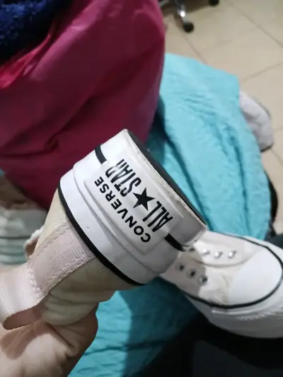 Zapatillas Converse All Star blancas sin cordones - miniatura 1