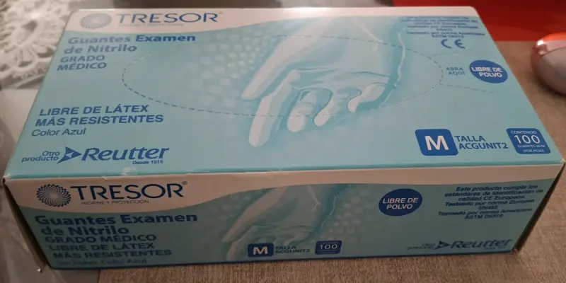 Guantes de nitrilo azul TRESOR talla M - 2