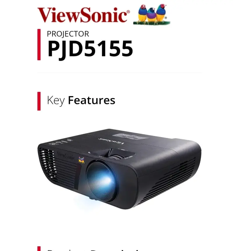 Proyector ViewSonic PJD5155 3300 lúmenes - 1