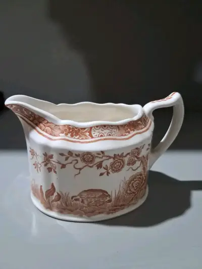 Cremero de cerámica vintage con diseño floral - miniatura 2