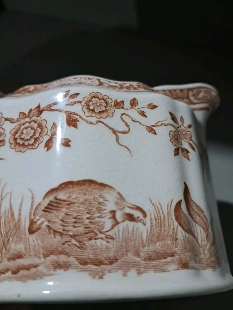 Cremero de cerámica vintage con diseño floral - 3