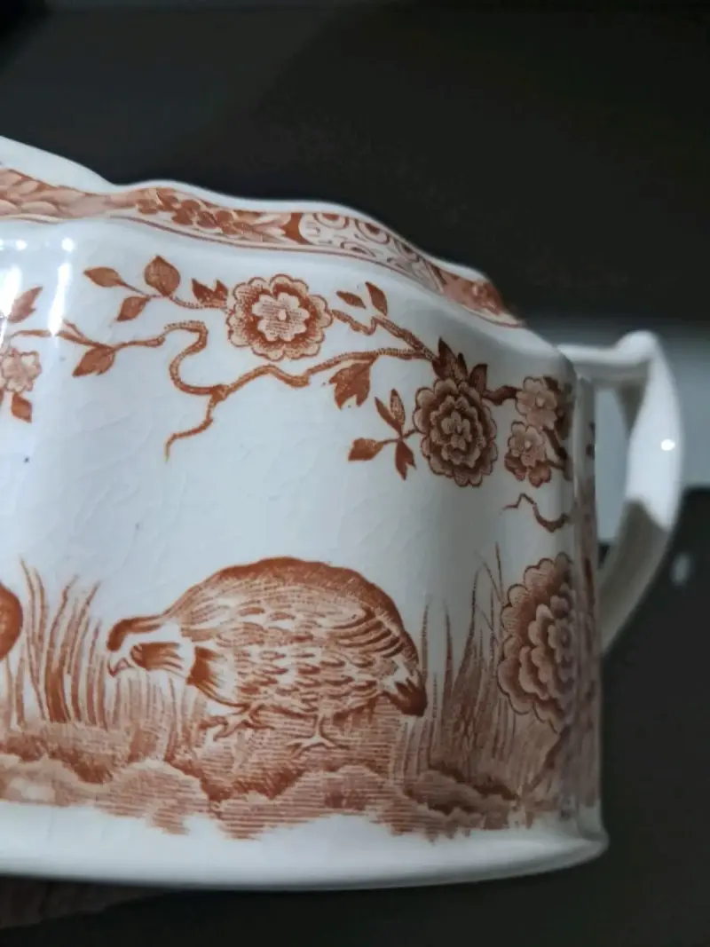 Cremero de cerámica vintage con diseño floral - 4